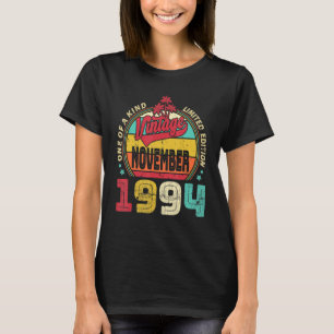 Vintage 28th Birthday Awesome Since November 1994 T-Shirt