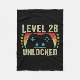 Vintage 28th Birthday Gift 28 Year Old Boy Girl Ga Fleece Blanket
