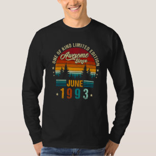Vintage 29th Birthday Awesome Since June 1993 Epic T-Shirt