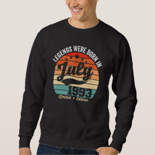 Vintage 29th Birthday Legends Were Born In July 19 Sweatshirt