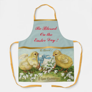Vintage 2 Chickens And Egg Easter Apron