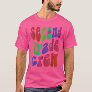Vintage 2nd Grade Crew Teacher Hello Second Grader T-Shirt