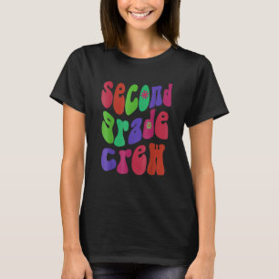 Vintage 2nd Grade Crew Teacher Hello Second Grader T-Shirt