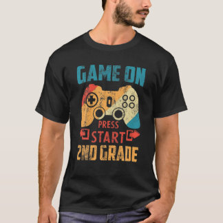 Vintage 2Nd Grade Gamer | Back To School Video Gam T-Shirt