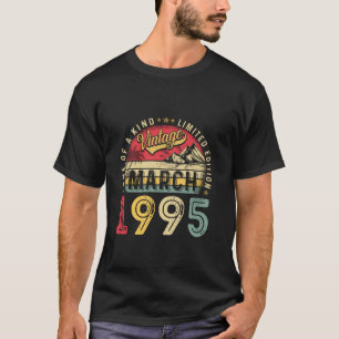 Vintage 30 Years Old Gift Vintage March 1995 Men W T-Shirt