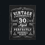 Vintage 30th Birthday Decorations Men Gag Funny 30 Fleece Blanket<br><div class="desc">Vintage 30th Birthday Decorations Men Gag Funny 30 Birthday T-shirt.png</div>