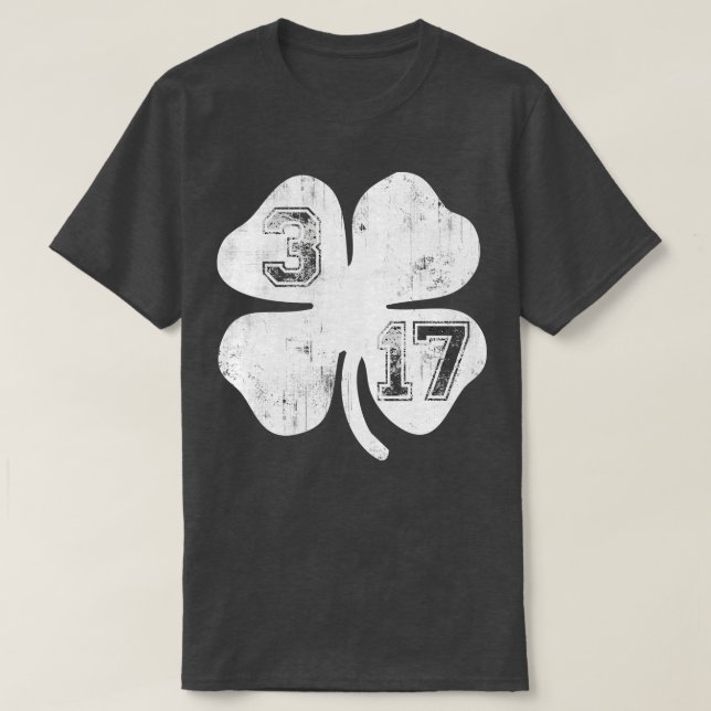 Vintage 317 St Patricks Day Shamrock T-Shirt (Design Front)