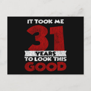 Vintage 31 Years Old Funny 31st Birthday Gift Postcard