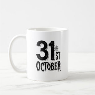 Vintage 31st October Halloween Typography Design_1 Coffee Mug