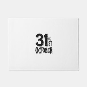 Vintage 31st October Halloween Typography Design_1 Doormat