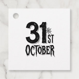 Vintage 31st October Halloween Typography Design_1 Favour Tags