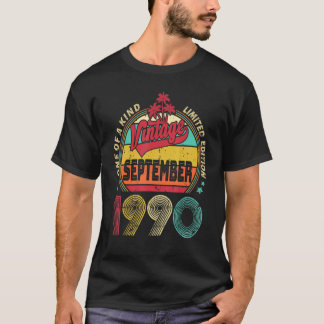 Vintage 32nd Birthday Awesome Since September 1990 T-Shirt
