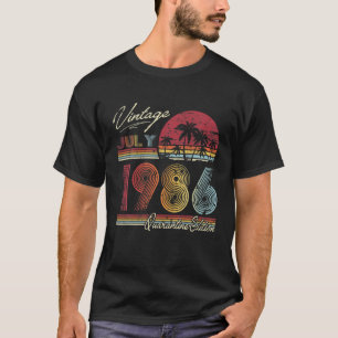 Vintage 35Th Birthday July 1986 35 Year Quarantine T-Shirt