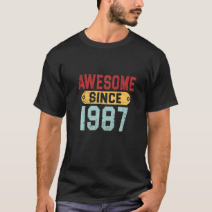 Vintage 35th Birthday Men Women Retro 1987 Bday 35 T-Shirt