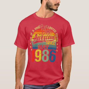 Vintage 36 Years Old May 1986 Decorations 36th Bir T-Shirt