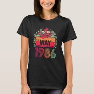 Vintage 36th Birthday Awesome Since May 1986 T-Shirt