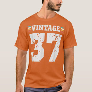 Vintage 37 Year Old Happy 37th Birthday Fun Sports T-Shirt