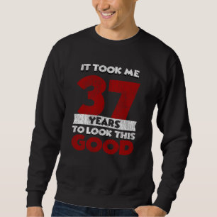 Vintage 37 Years Old Funny 37th Birthday Gift Sweatshirt