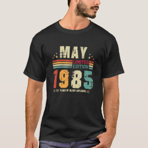 Vintage 37 Years Old Retro Birthday Awesome Since T-Shirt