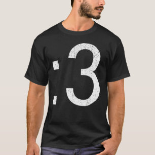 Vintage 3 Cat Face Inverted T-Shirt