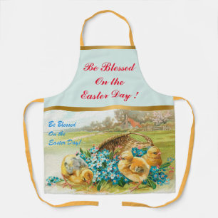 Vintage 3 Chickens Easter Holiday Apron