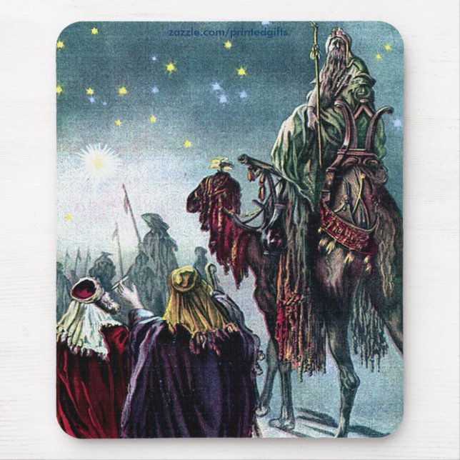 Vintage 3 Kings & Star of Bethlehem Mouse Pad (Front)