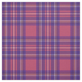 Vintage 3 warm pink/blue/purple/yellow/white plaid fabric