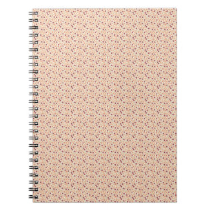 Vintage 40s Soft Peach & Taupe Utility Bloom Notebook