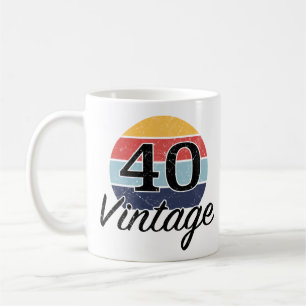 Vintage 40th Birthday Sunset Coffee Mug