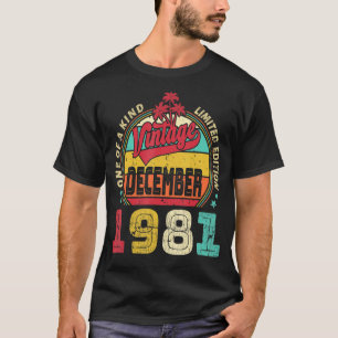 Vintage 41st Birthday Awesome Since December 1981 T-Shirt