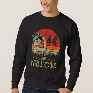 Vintage 44 Years Old Birthday And Fabulous 44th Bi Sweatshirt