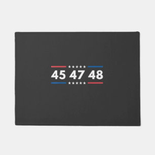 Vintage 45 47 48 Trump 2024 USA Flag President Doormat