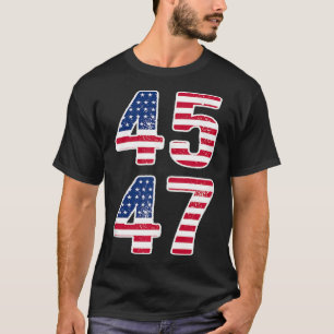 Vintage 45 47 Squared Trump 2024 Election Gift Men T-Shirt