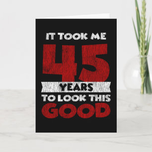 Vintage 45 Years Old Funny 45th Birthday Gift Card