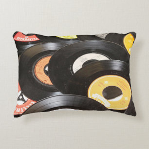 Vintage 45rpm Records Decorative Cushion