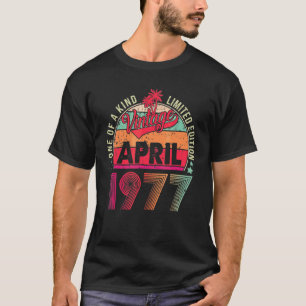 Vintage 45th Birthday Awesome Since April 1977 T-Shirt