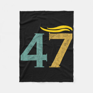 Vintage 47 Trump Hair 9 Fleece Blanket