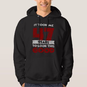 Vintage 47 Years Old Funny 47th Birthday Gift Hoodie
