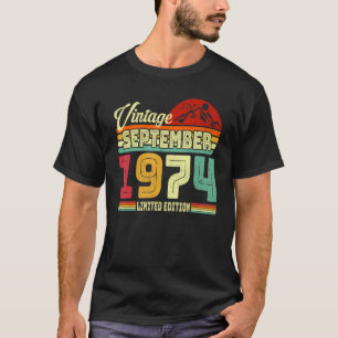 Vintage 48th Birthday Awesome Since September 1974 T-Shirt