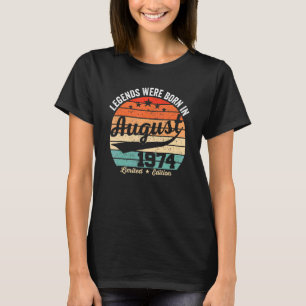 Vintage 48th Birthday Legends Were Born In August T-Shirt