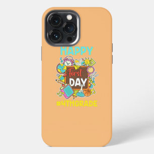 Vintage 4th Grade Teacher Student Happy First Day iPhone 13 Pro Max Case