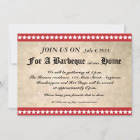 Vintage 4th of July Barbeque Invitation