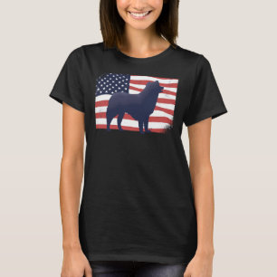 Vintage 4th Of July Golden Retriever Patriotic Ame T-Shirt
