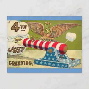 Vintage 4th of July Greetings Postcard