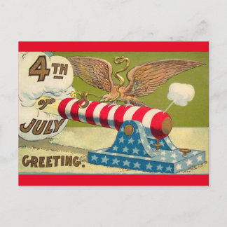 Vintage 4th of July Greetings Postcard