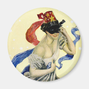 Vintage 4th of July Patriotic Masquerade Party Magnet