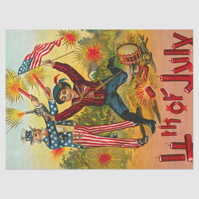 Vintage 4th of July Tissue Paper (Front)