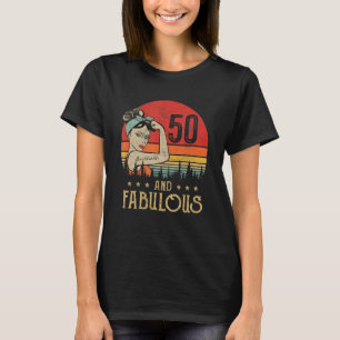 Vintage 50 Years Old Birthday And Fabulous 50th Bi T-Shirt