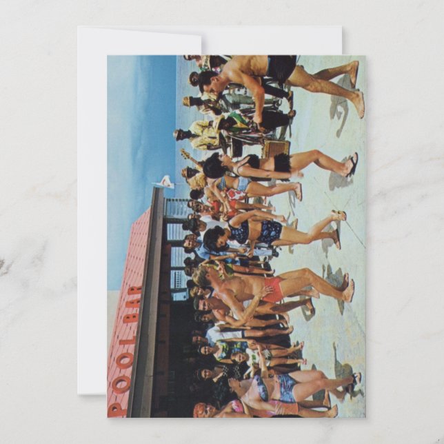 Vintage 50's Beach Party Invitation (Front)