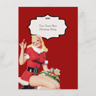 Vintage 50's Pinup Girl Invitation